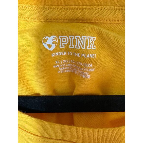 Victoria's Secret Women's Pink Kinder To The Planet Yellow Tee Size XL - Picture 2 of 3